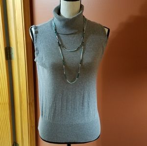 Grey thin knit vest